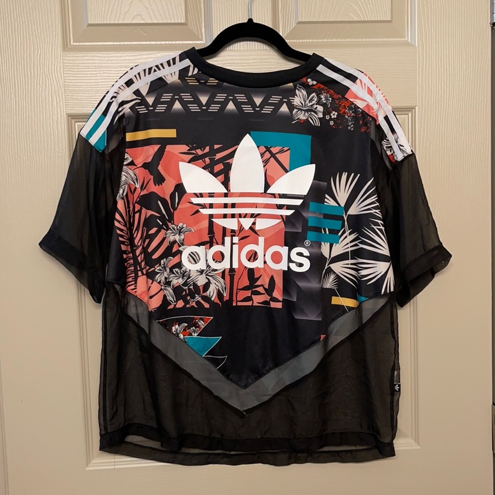 ADIDAS JERSEY TEE SEE-THROUGH DESIGN
